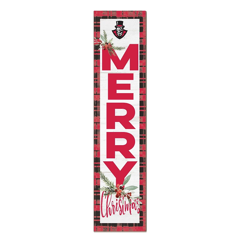 Austin Peay State Governors 12'' x 48'' Outdoor Merry Christmas Leaner