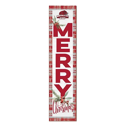 Bridgewater State Bears 12'' x 48'' Outdoor Merry Christmas Leaner