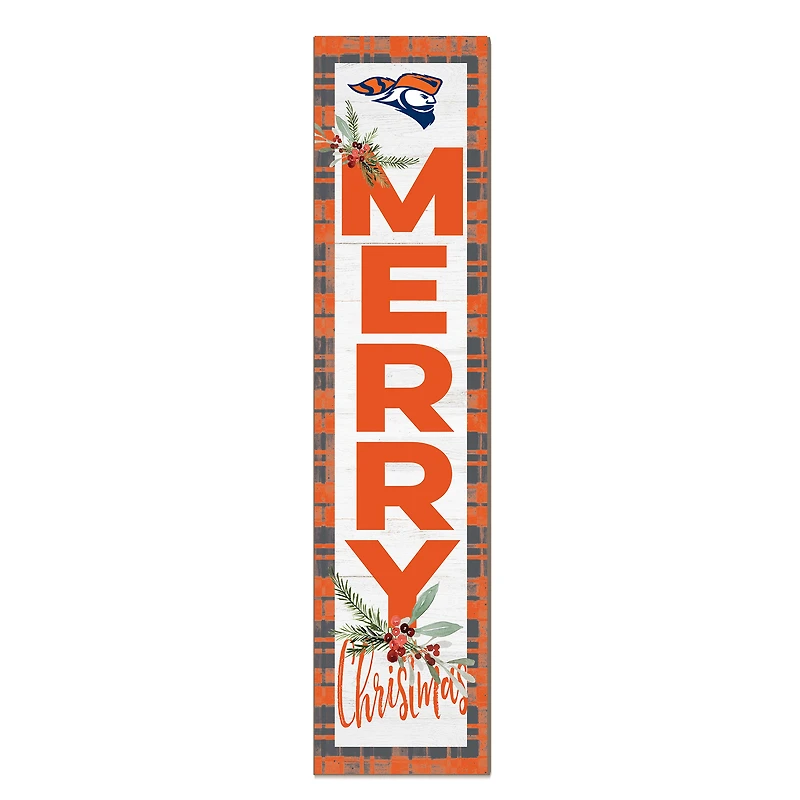 Carroll University Pioneers 12'' x 48'' Outdoor Merry Christmas Leaner