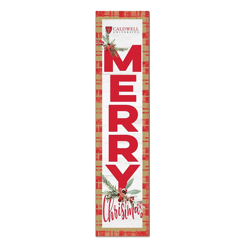 Caldwell Cougars 12'' x 48'' Outdoor Merry Christmas Leaner
