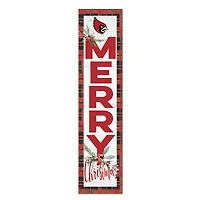 Catholic University Cardinals 12'' x 48'' Outdoor Merry Christmas Leaner