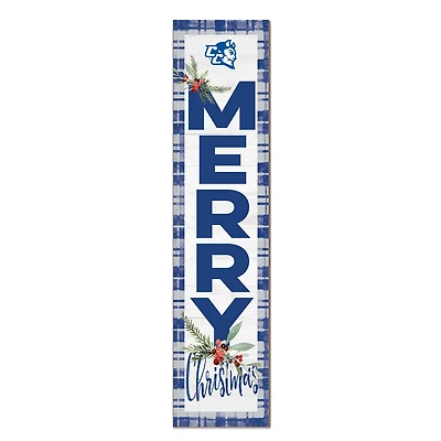 Central Connecticut State Blue Devils 12'' x 48'' Outdoor Merry Christmas Leaner