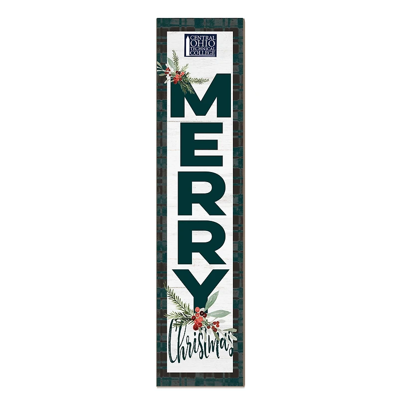 Central Ohio Technical College 12'' x 48'' Outdoor Merry Christmas Leaner