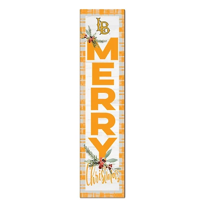 Cal State Long Beach The Beach 12'' x 48'' Outdoor Merry Christmas Leaner