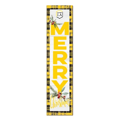Cal State L.A. Golden Eagles 12'' x 48'' Outdoor Merry Christmas Leaner