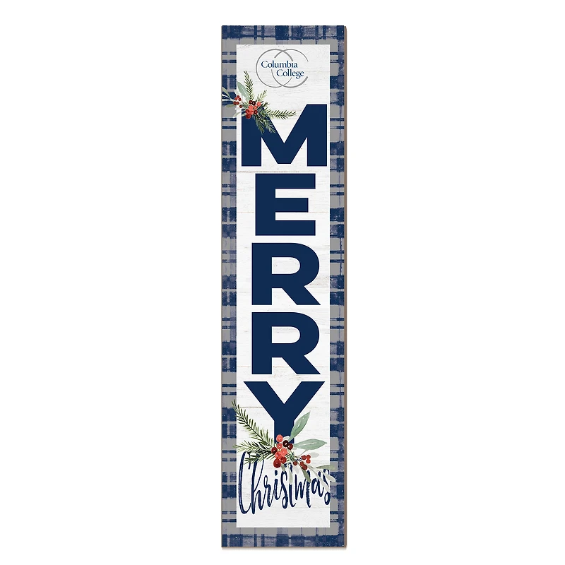 Columbia College of Missouri Cougars 12'' x 48'' Outdoor Merry Christmas Leaner