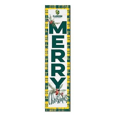 Clarkson Golden Knights 12'' x 48'' Outdoor Merry Christmas Leaner