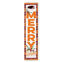 Claflin Panthers 12'' x 48'' Outdoor Merry Christmas Leaner