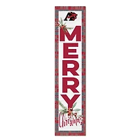 Albright Lions 12'' x 48'' Outdoor Merry Christmas Leaner