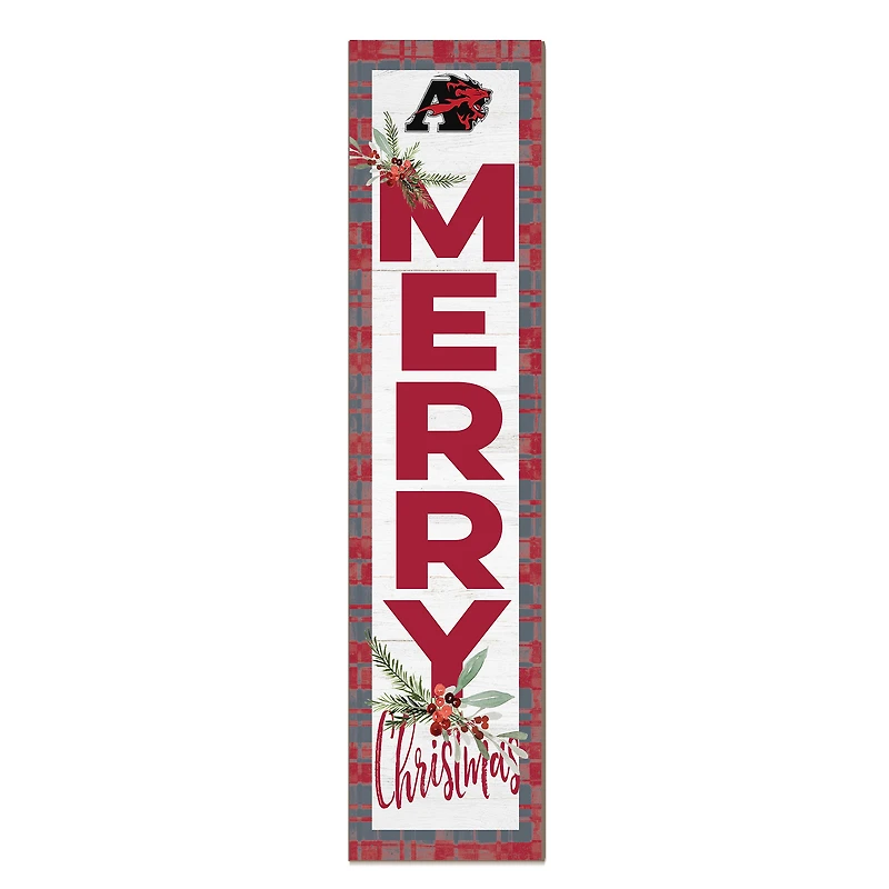 Albright Lions 12'' x 48'' Outdoor Merry Christmas Leaner