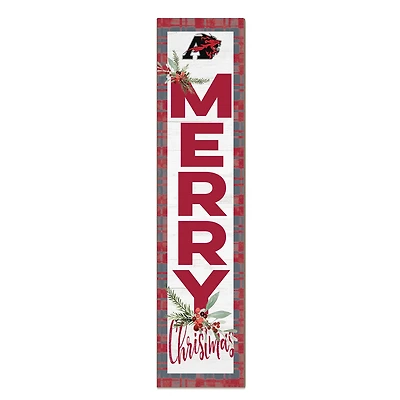 Albright Lions 12'' x 48'' Outdoor Merry Christmas Leaner