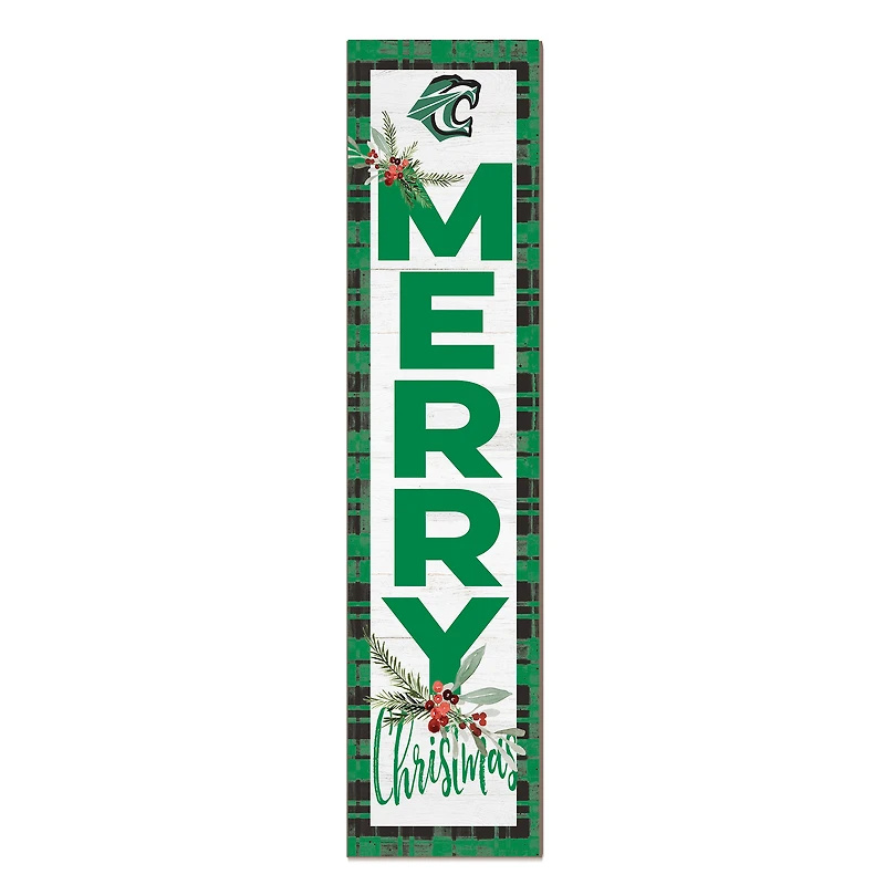 Cuesta College Cougars 12'' x 48'' Outdoor Merry Christmas Leaner