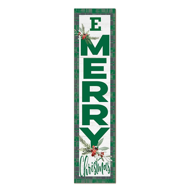 Eastern Michigan Eagles 12'' x 48'' Outdoor Merry Christmas Leaner
