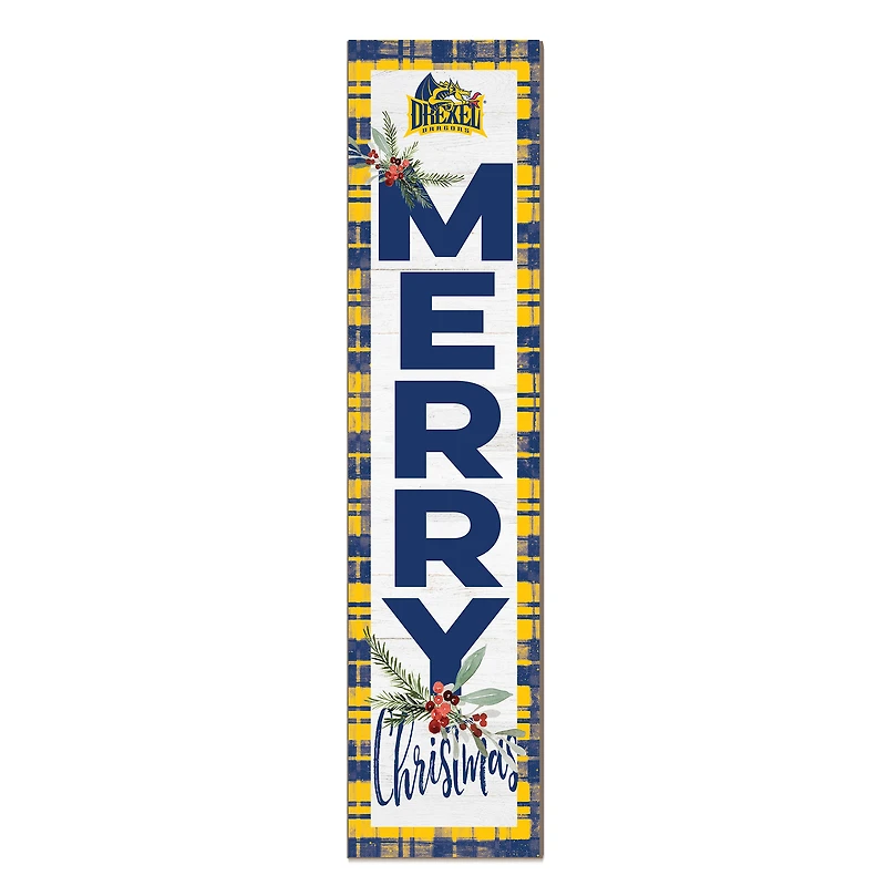 Drexel Dragons 12'' x 48'' Outdoor Merry Christmas Leaner