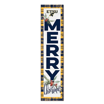 ETSU Buccaneers 12'' x 48'' Outdoor Merry Christmas Leaner