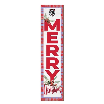 D'youville Saints 12'' x 48'' Outdoor Merry Christmas Leaner