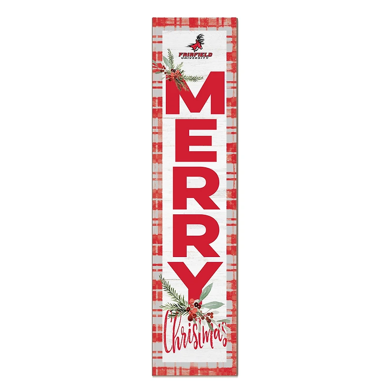 Fairfield Stags 12'' x 48'' Outdoor Merry Christmas Leaner