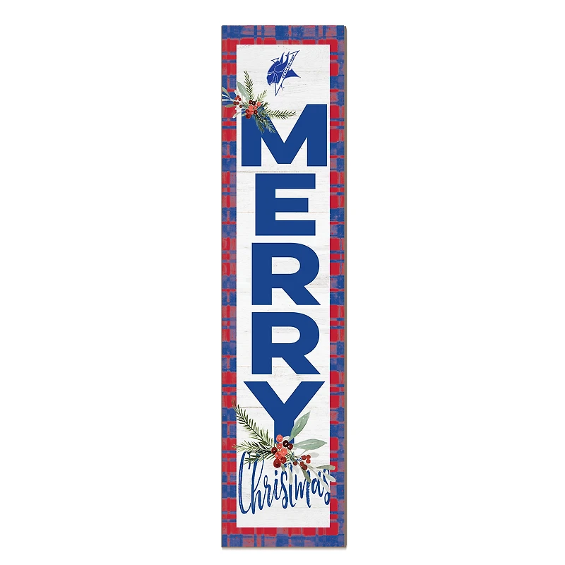 Elizabeth City State University Vikings 12'' x 48'' Outdoor Merry Christmas Leaner