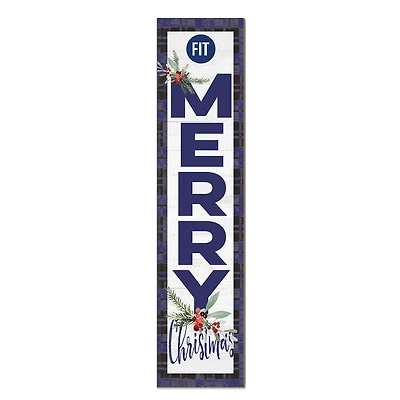 SUNY Fashion Institute of Technology Tigers 12'' x 48'' Outdoor Merry Christmas Leaner