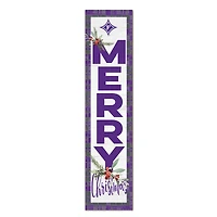 Furman Paladins 12'' x 48'' Outdoor Merry Christmas Leaner