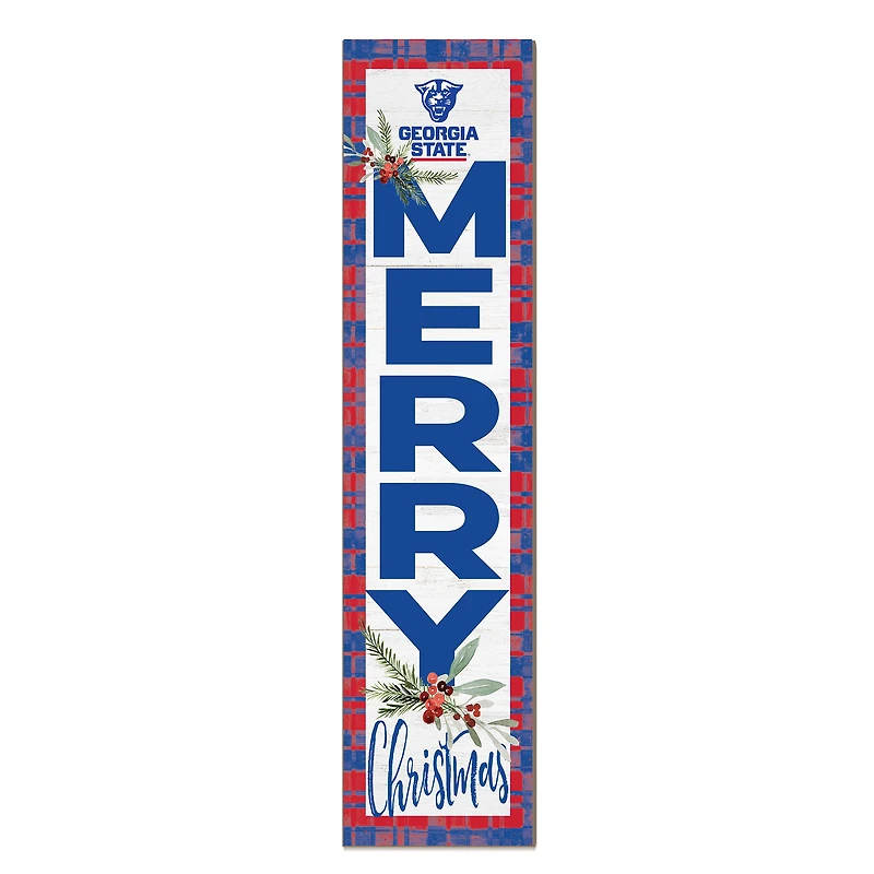 Georgia State Panthers 12'' x 48'' Outdoor Merry Christmas Leaner