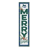 Georgia College Bobcats 12'' x 48'' Outdoor Merry Christmas Leaner