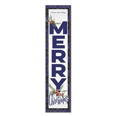 Granite State College 12'' x 48'' Outdoor Merry Christmas Leaner
