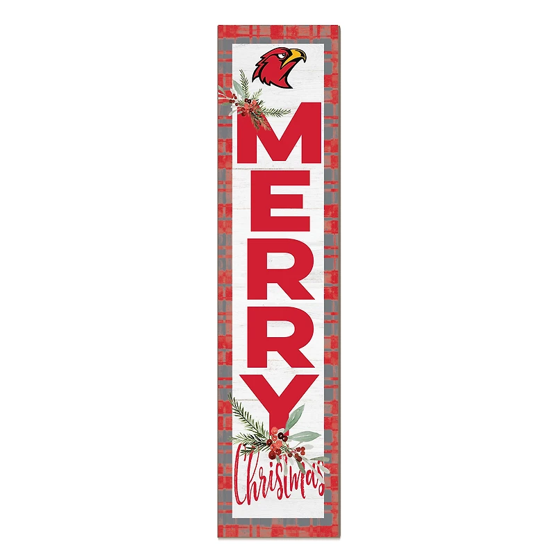 Illinois Tech Scarlet Hawks 12'' x 48'' Outdoor Merry Christmas Leaner