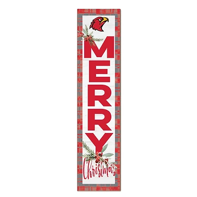 Illinois Tech Scarlet Hawks 12'' x 48'' Outdoor Merry Christmas Leaner