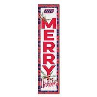 UIC Flames 12'' x 48'' Outdoor Merry Christmas Leaner