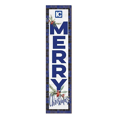 Kaskaskia College Blue Devils 12'' x 48'' Outdoor Merry Christmas Leaner