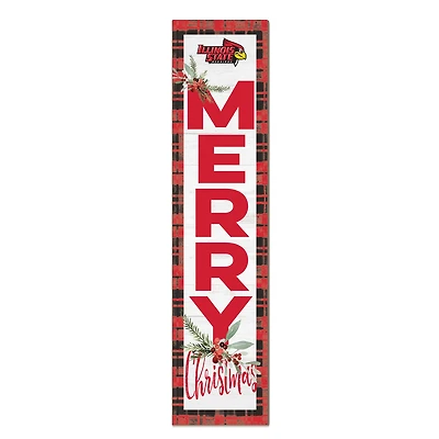 Illinois State Redbirds 12'' x 48'' Outdoor Merry Christmas Leaner