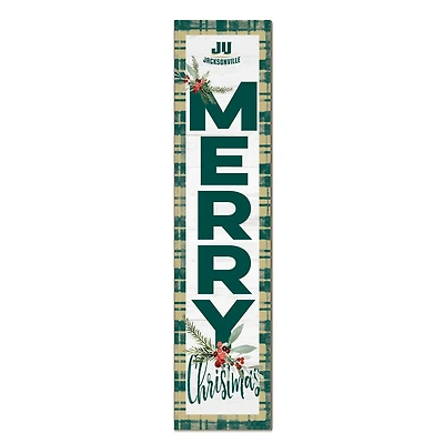 JU Dolphins 12'' x 48'' Outdoor Merry Christmas Leaner