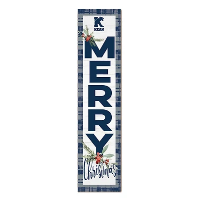 Kean University Cougars 12'' x 48'' Outdoor Merry Christmas Leaner