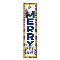 Ithaca College Bombers 12'' x 48'' Outdoor Merry Christmas Leaner