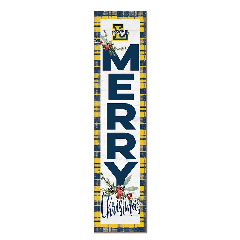 La Salle Explorers 12'' x 48'' Outdoor Merry Christmas Leaner