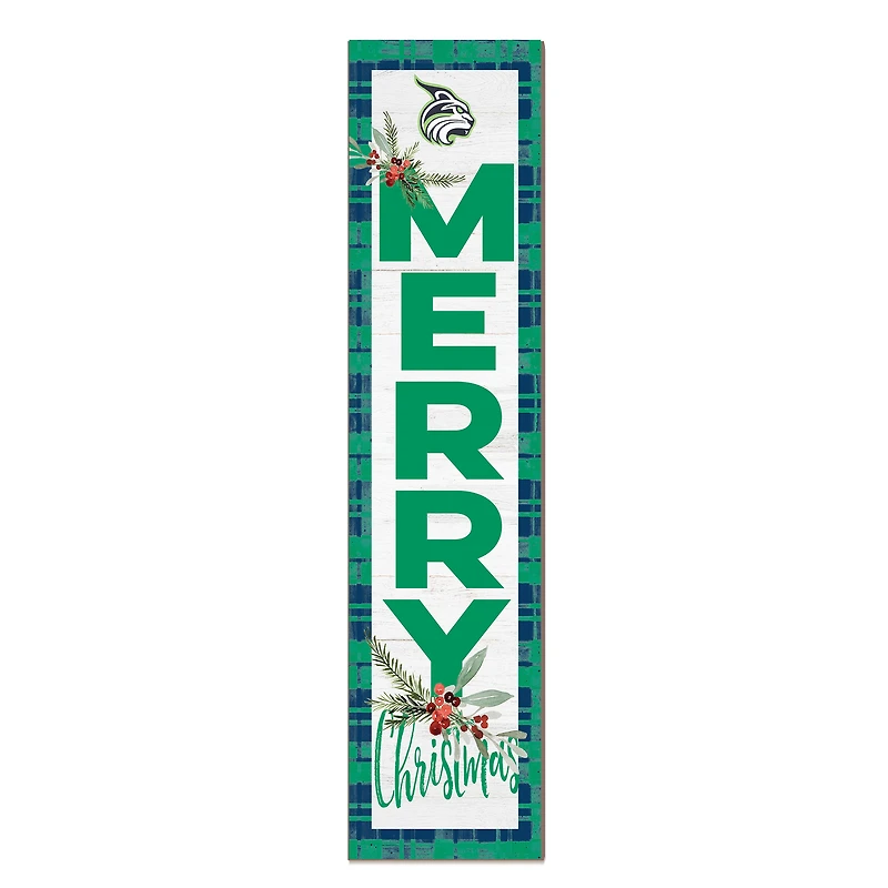 Lesley Lynx 12'' x 48'' Outdoor Merry Christmas Leaner