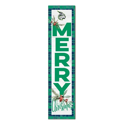 Lesley Lynx 12'' x 48'' Outdoor Merry Christmas Leaner