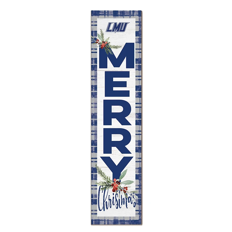 Lincoln Memorial Railsplitters 12'' x 48'' Outdoor Merry Christmas Leaner