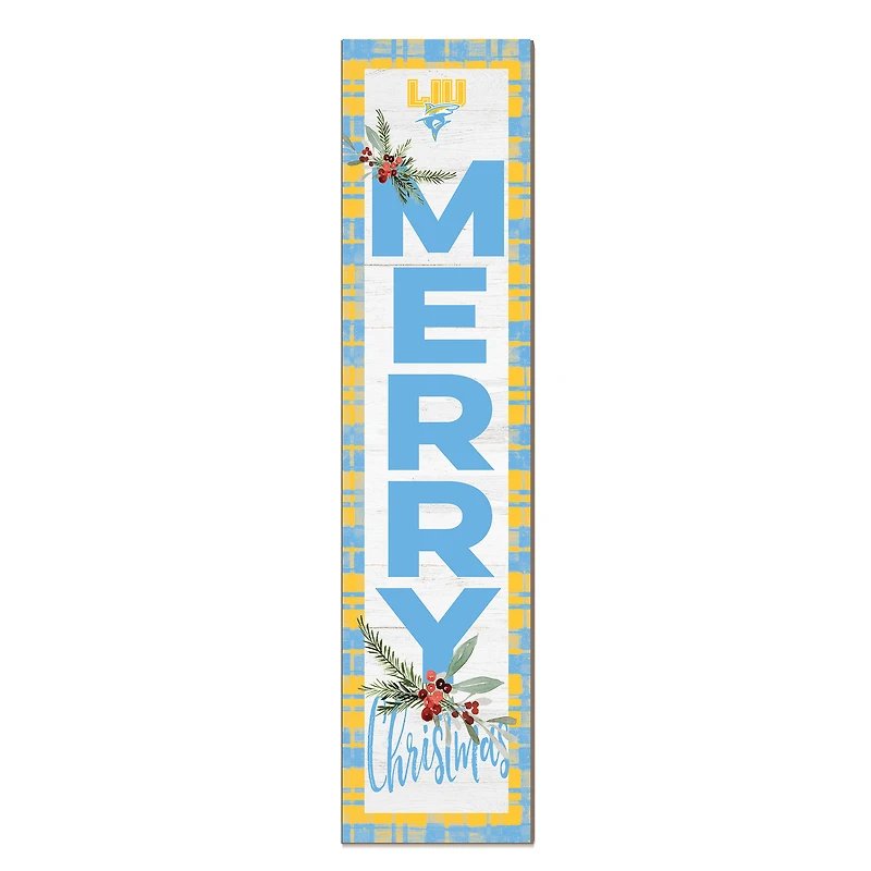 LIU Sharks 12'' x 48'' Outdoor Merry Christmas Leaner