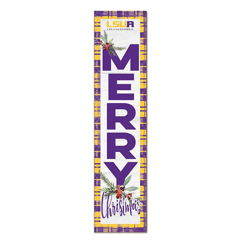 LSUA Generals 12'' x 48'' Outdoor Merry Christmas Leaner