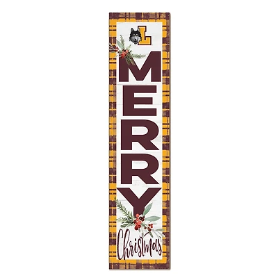 Loyola Chicago Ramblers 12'' x 48'' Outdoor Merry Christmas Leaner