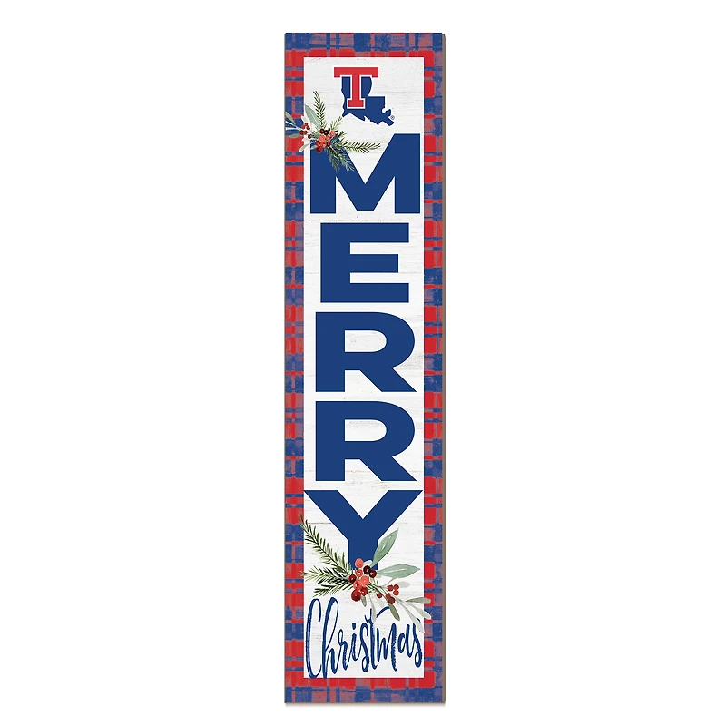 Louisiana Tech Bulldogs 12'' x 48'' Outdoor Merry Christmas Leaner