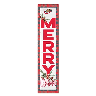 Malcolm X College Hawks 12'' x 48'' Outdoor Merry Christmas Leaner