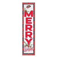 Malcolm X College Hawks 12'' x 48'' Outdoor Merry Christmas Leaner
