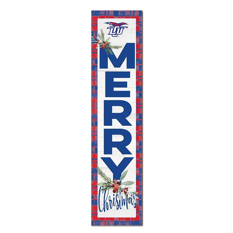 Lubbock Christian Chaparral 12'' x 48'' Outdoor Merry Christmas Leaner