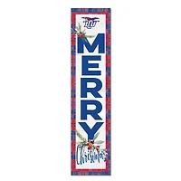Lubbock Christian Chaparral 12'' x 48'' Outdoor Merry Christmas Leaner