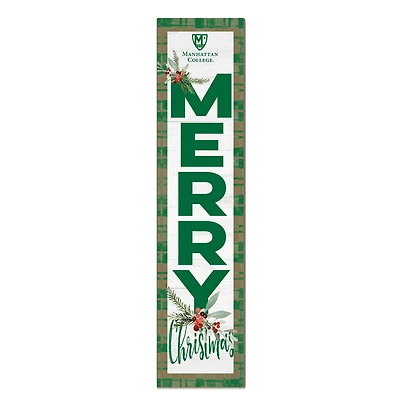 Manhattan Jaspers 12'' x 48'' Outdoor Merry Christmas Leaner