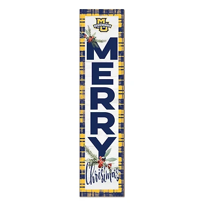 Marquette Golden Eagles 12'' x 48'' Outdoor Merry Christmas Leaner