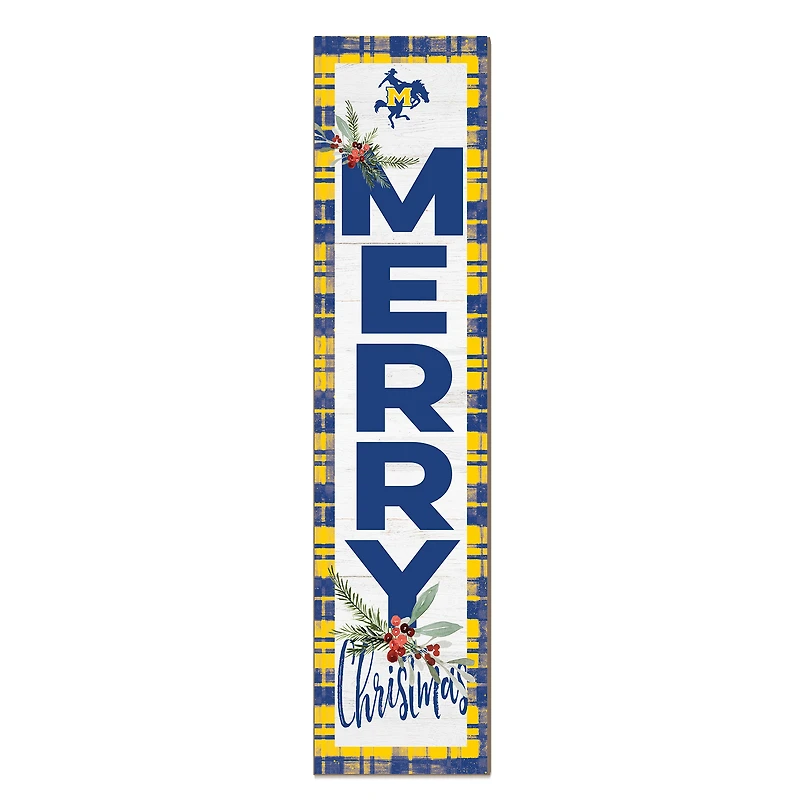 McNeese State Cowboys 12'' x 48'' Outdoor Merry Christmas Leaner